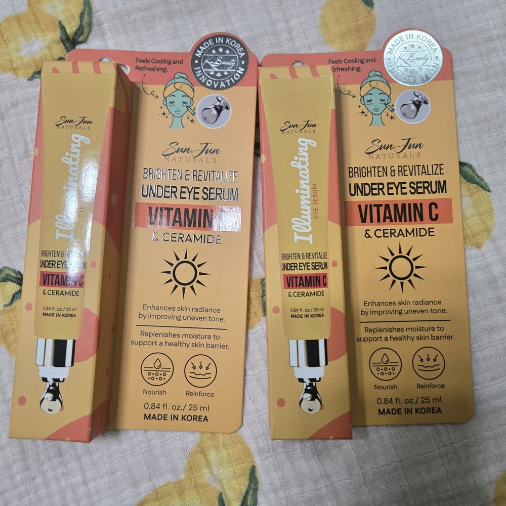 Sun Jun Naturals Vitamin C & Ceramide Under Eye Serum - Yellow/Orange Packaging